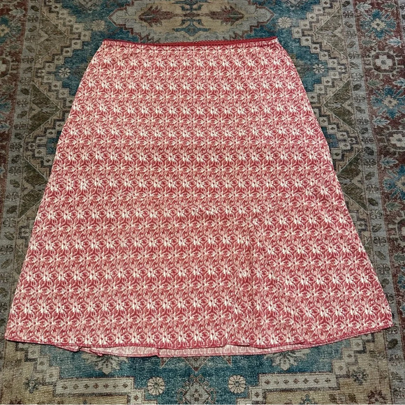 Y2K Old Navy Pink and white midi skirt with elastic waist size XS - Picture 10 of 10
